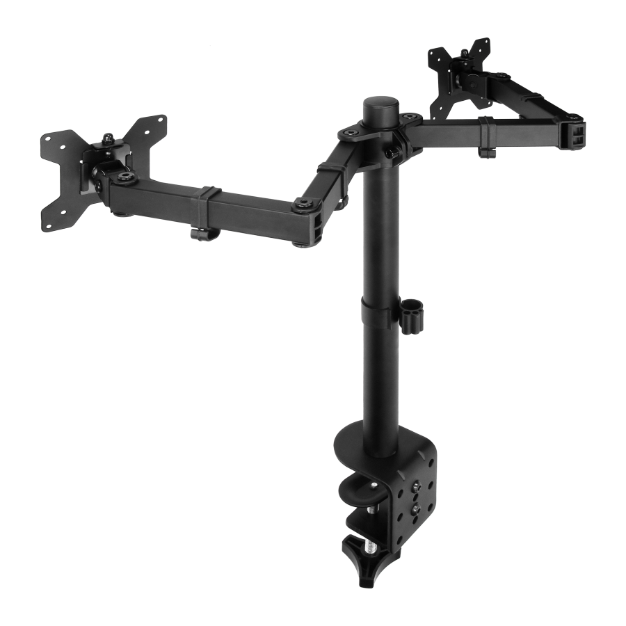 Full motion dual monitor arm, 13"-27″